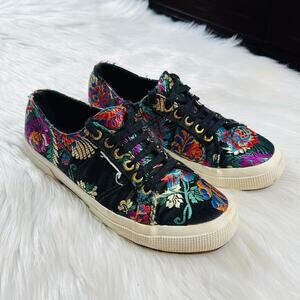 Superga 2750 Mandarin Embroidered Satin Sneakers